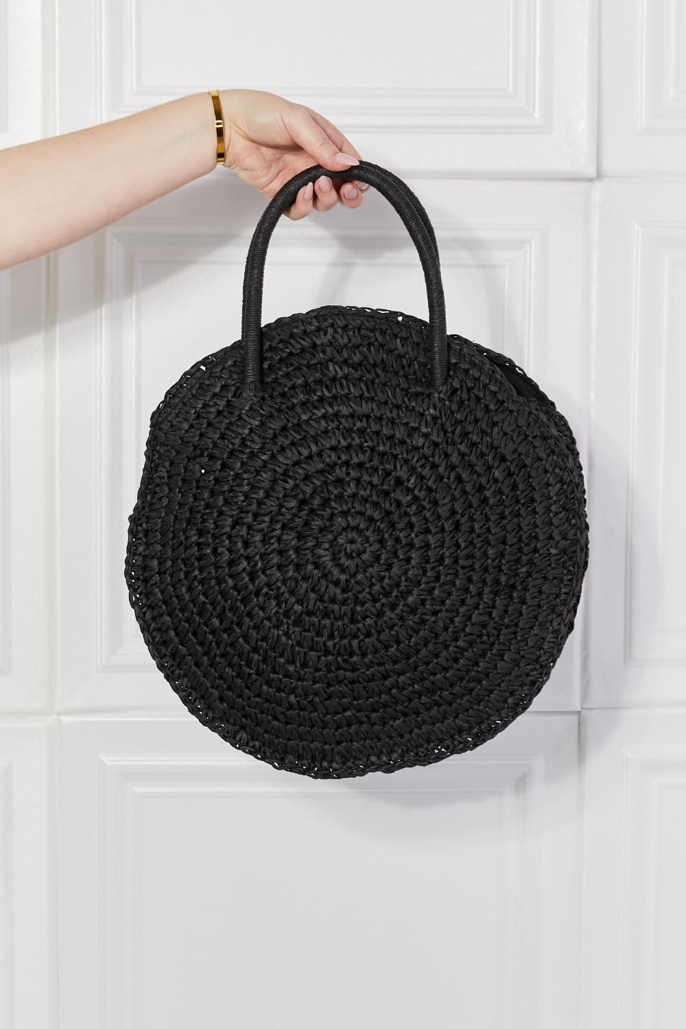Justin Taylor Beach Date Straw Rattan Handbag *