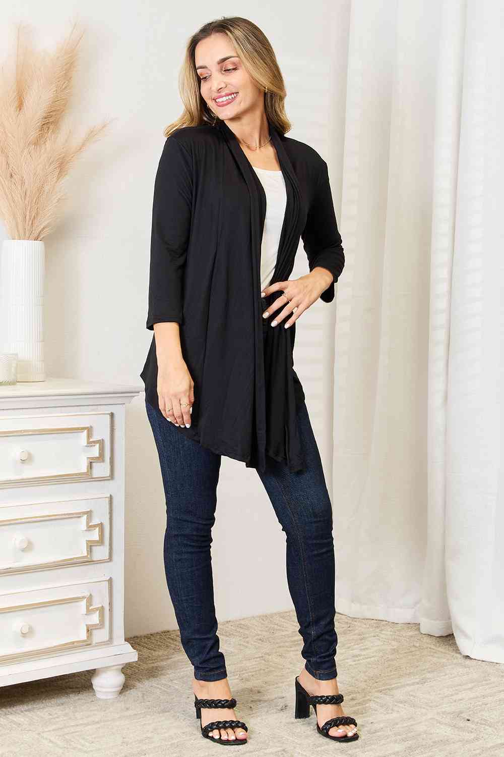 Culture Code Full Size Open Front Cardigan *