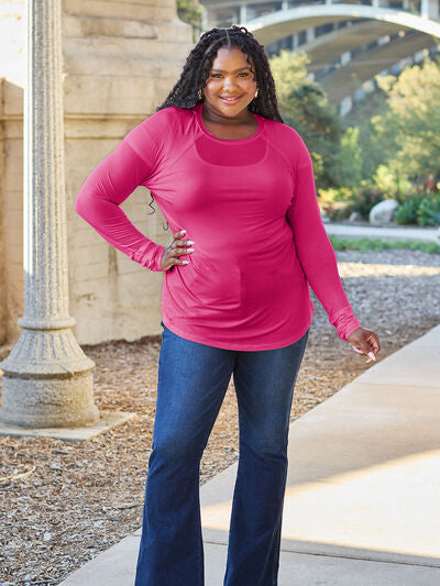 Basic Bae Full Size Round Neck Long Sleeve T-Shirt *