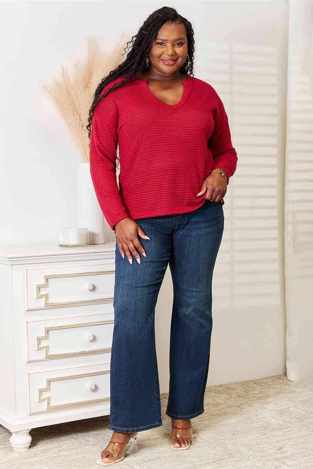 Culture Code Full Size Wide Notch Relax Top *