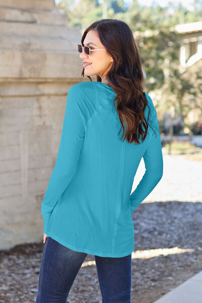 Basic Bae Full Size Round Neck Long Sleeve T-Shirt *