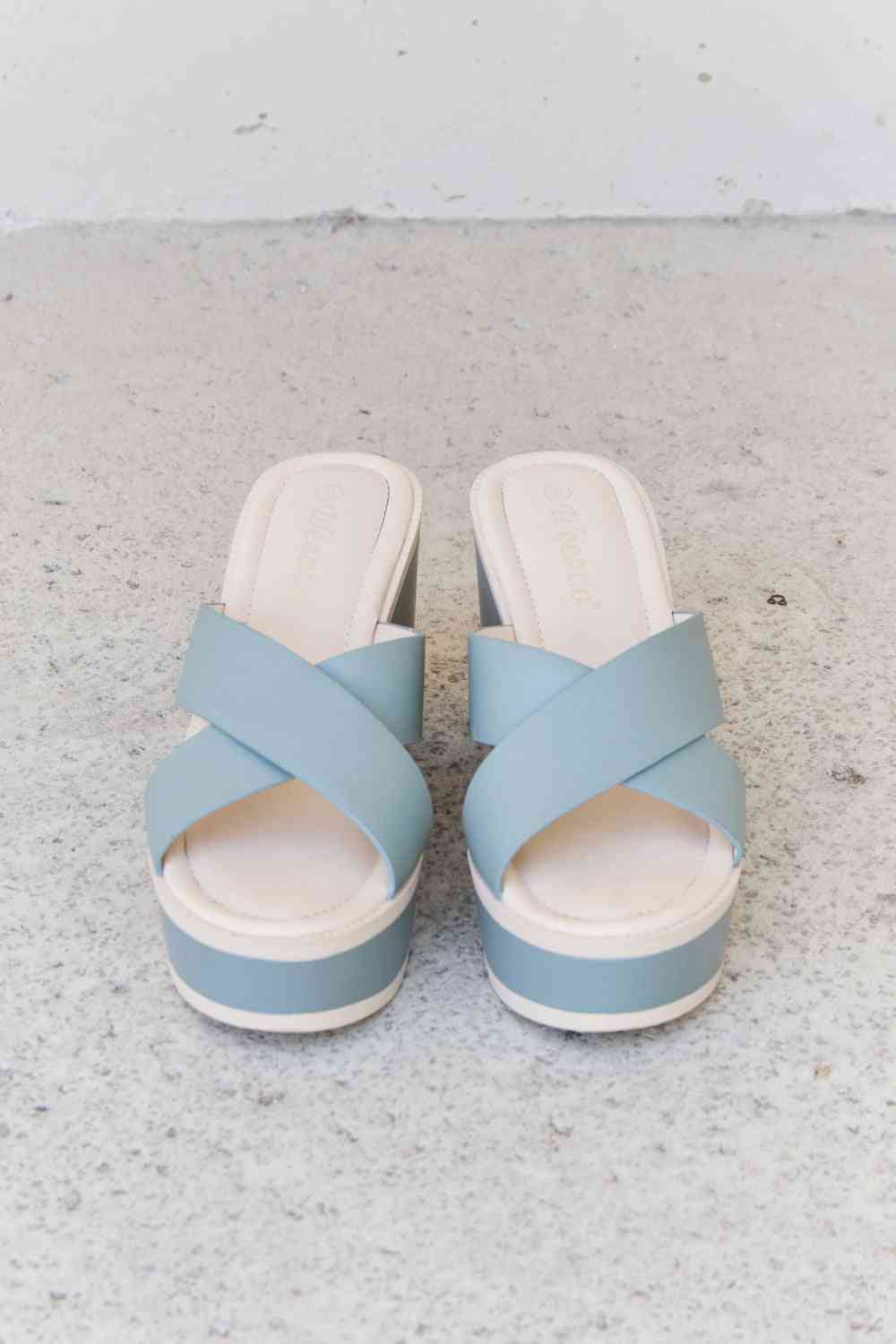 Weeboo Cherish The Moments Contrast Platform Sandals *
