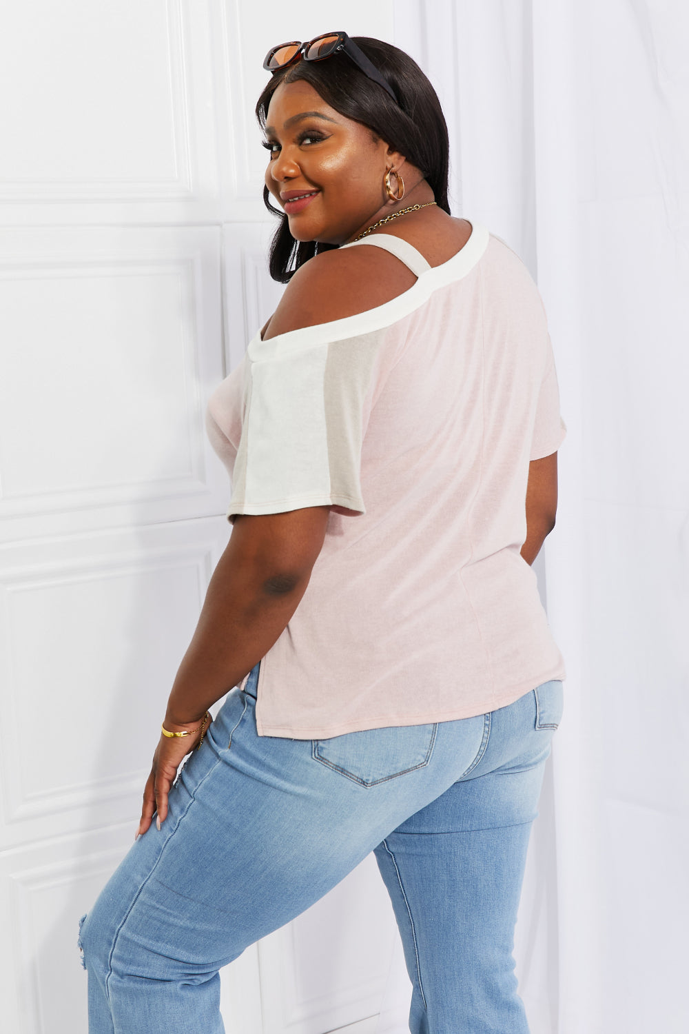 Andree by Unit Full Size Something Simple Cold Shoulder Tee *