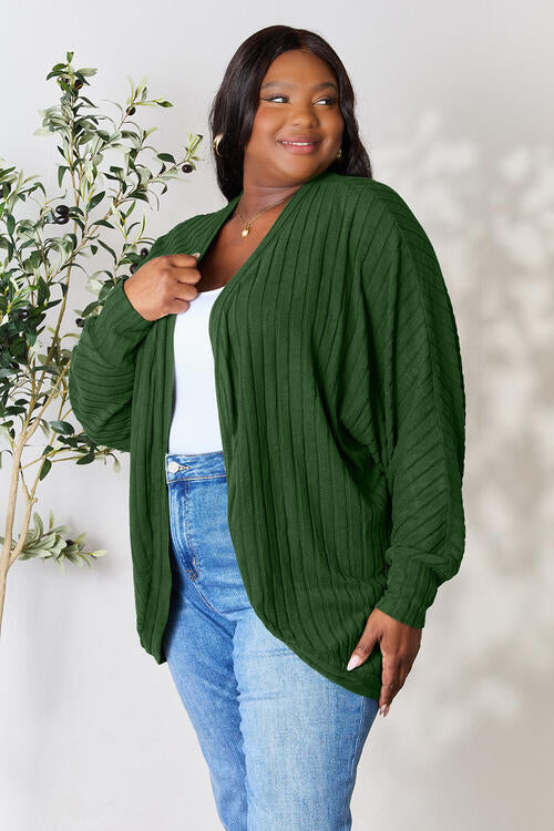 Basic Bae Full Size Ribbed Cocoon Cardigan *