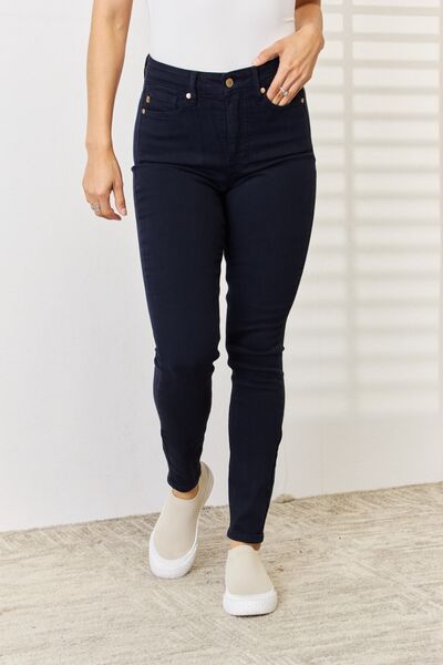 Judy Blue Full Size Garment Dyed Tummy Control Skinny Jeans *