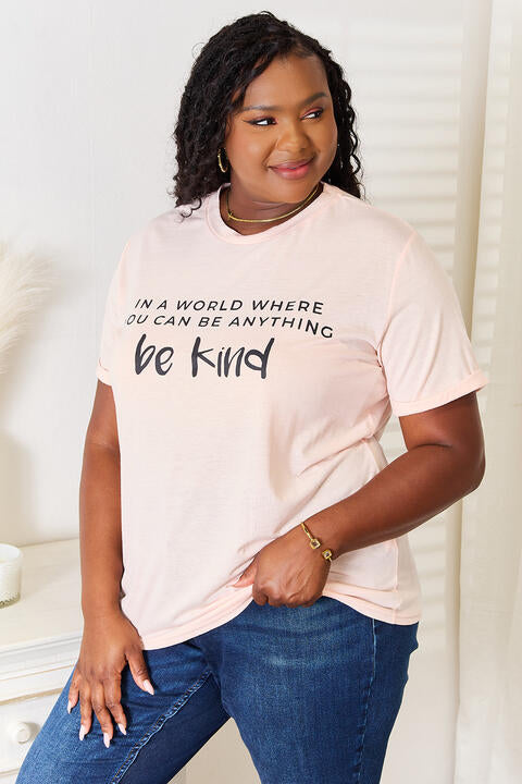 Simply Love Slogan Graphic Cuffed T-Shirt *