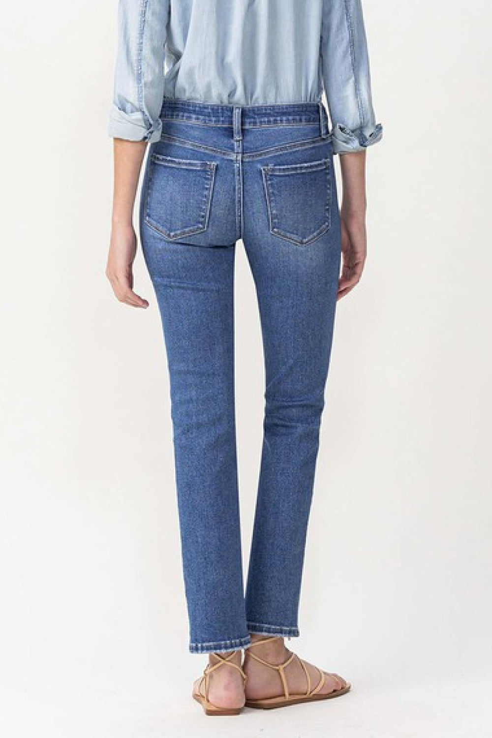 Lovervet Full Size Maggie Midrise Slim Ankle Straight Jeans *