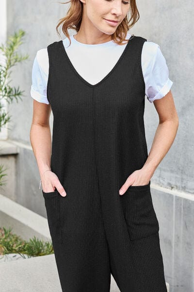 Double Take Full Size Sleeveless Straight Jumpsuit *